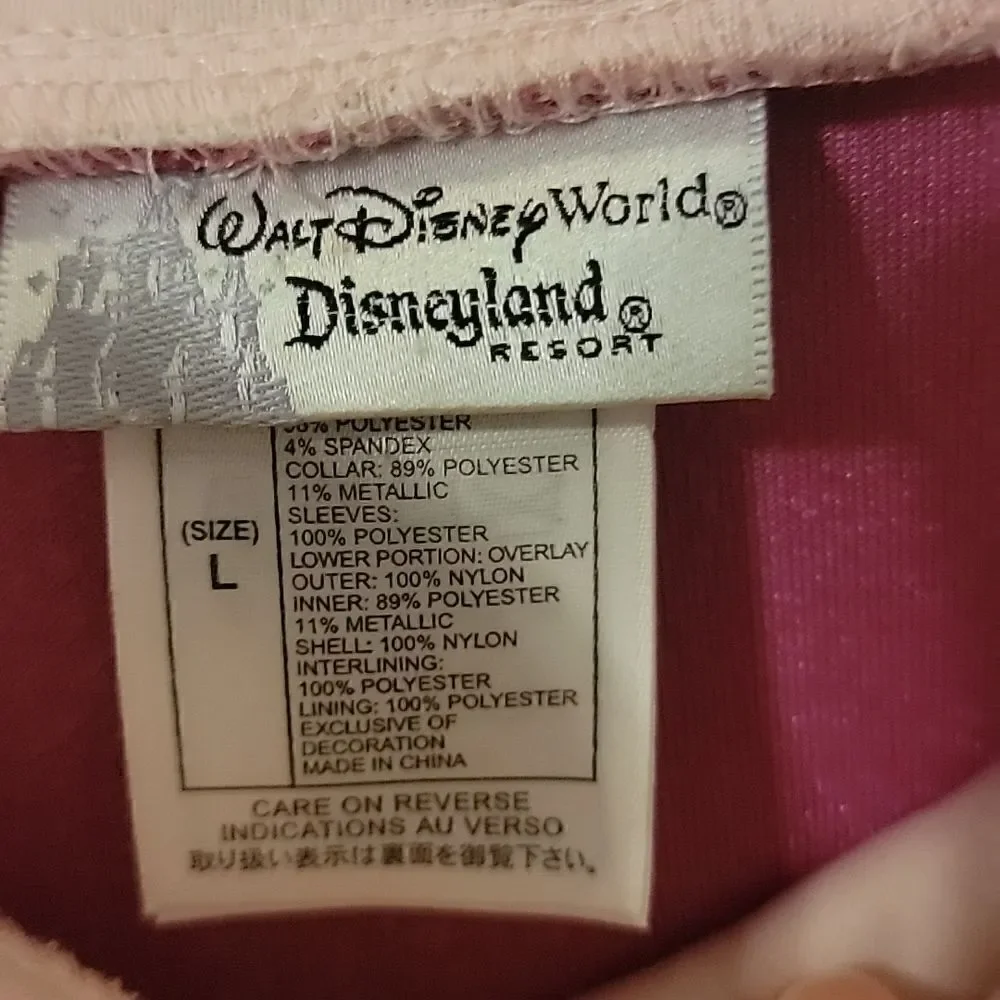 WALT DISNEY WORLD DISNEYLAND RESORT SLEEPING BEAUTY AURORA GOWN COSTUME, SIZE LG